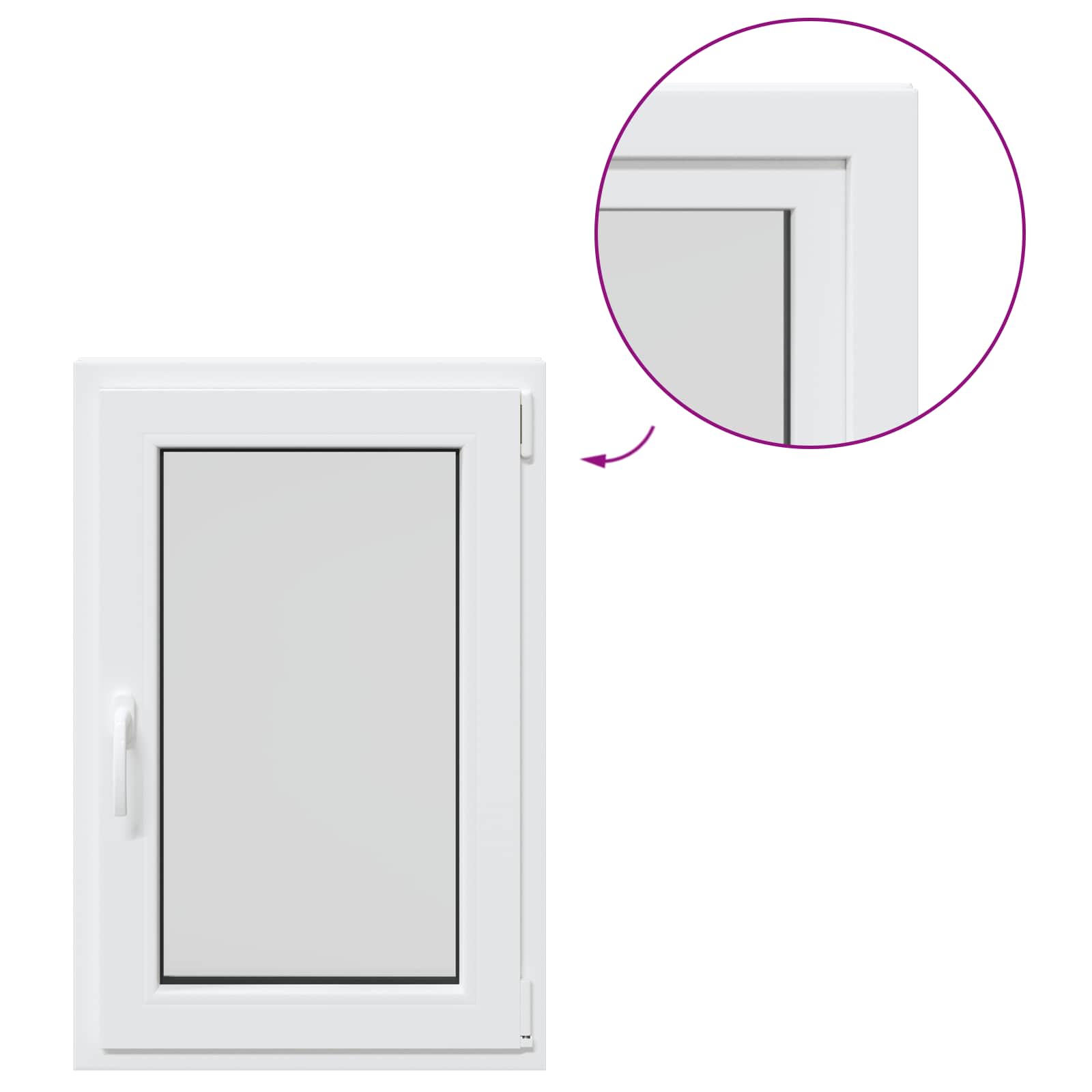 Finestra per Soffitta RISOR 60 x 90 cm PVC e Vetro Bianco | homemem39