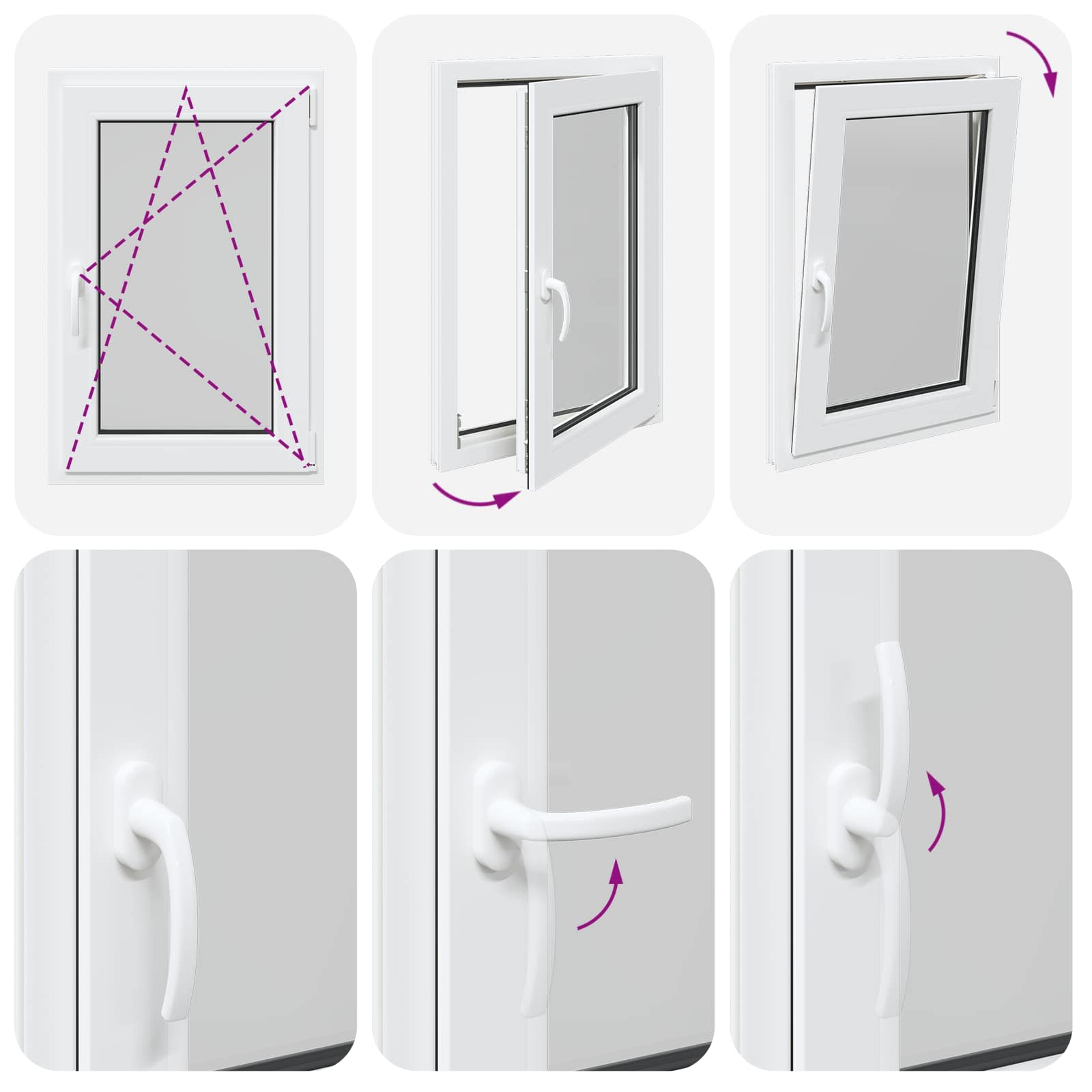 Finestra per Soffitta RISOR 60 x 90 cm PVC e Vetro Bianco | homemem39