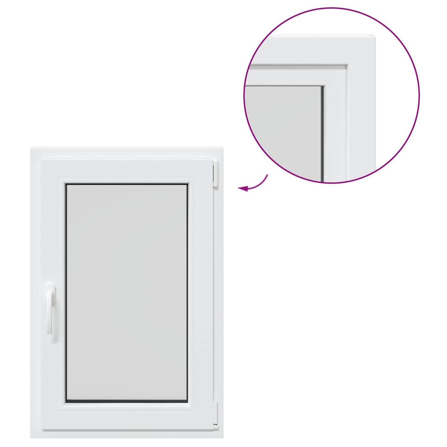 Finestra per Soffitta RISOR 60 x 100 cm PVC e Vetro Bianco | homemem39