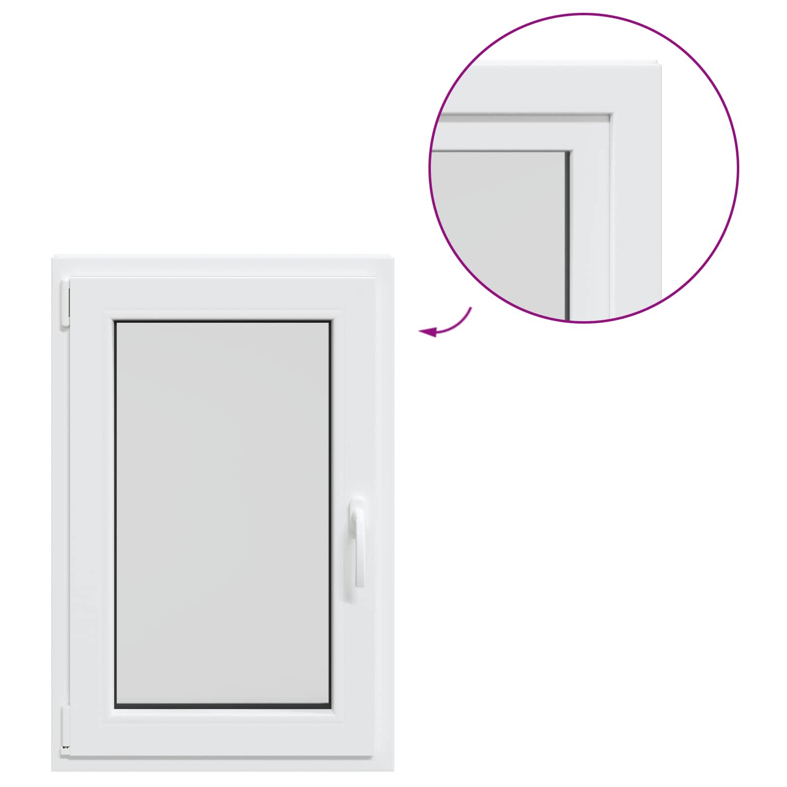 Finestra per Soffitta RISOR 60 x 100 cm PVC e Vetro Bianco | homemem39