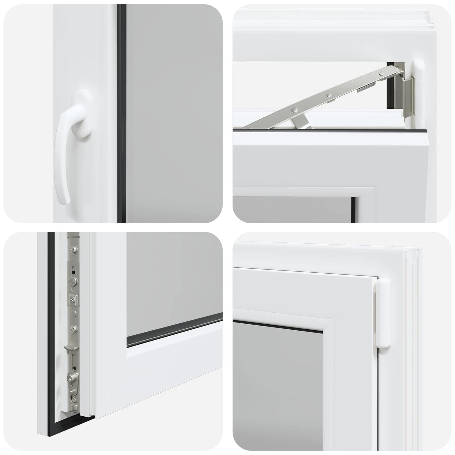 Finestra per Soffitta RISOR 80 x 50 cm PVC e Vetro Bianco | homemem39