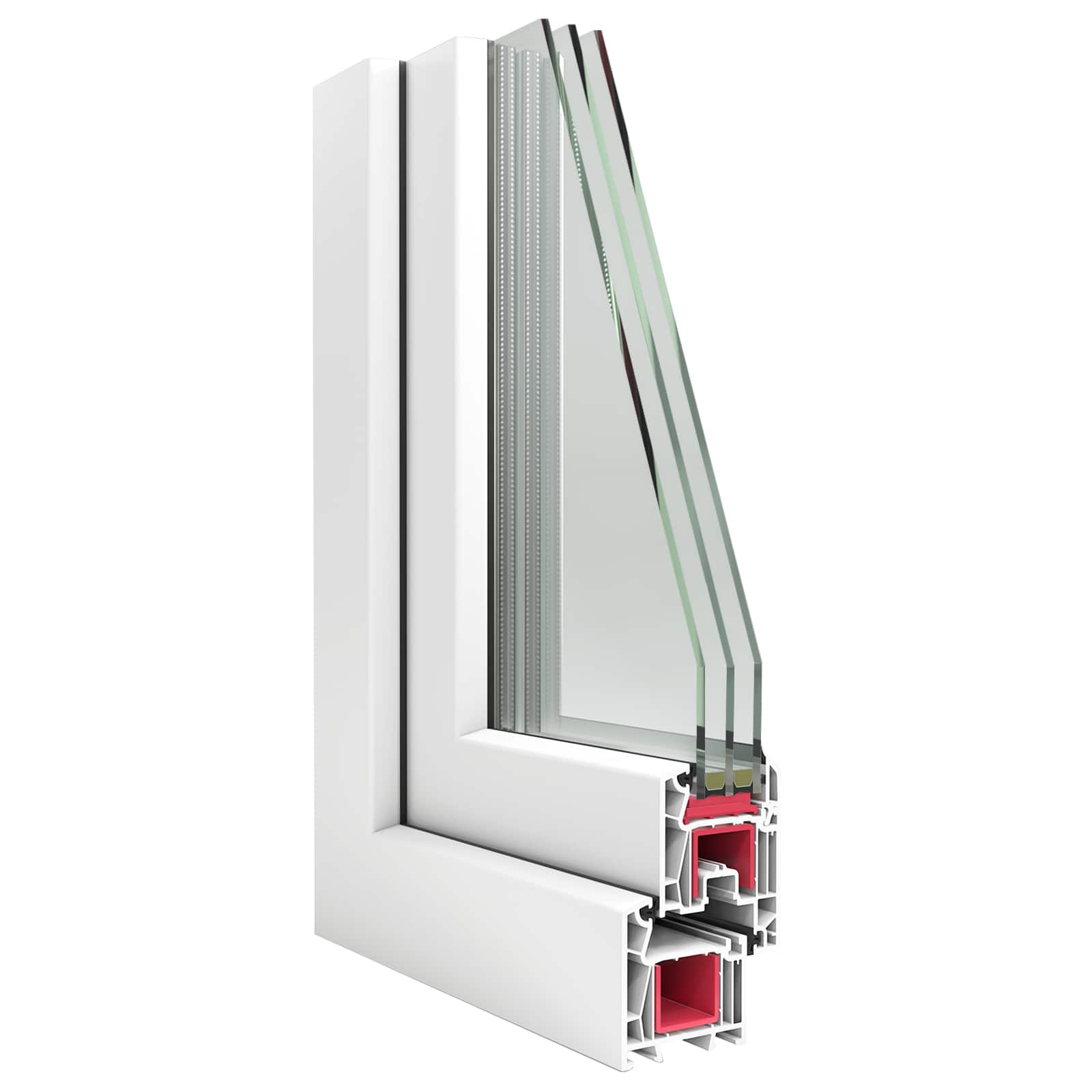 Finestra per Soffitta RISOR 80 x 50 cm PVC e Vetro Bianco | homemem39