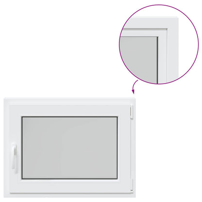Finestra per Soffitta RISOR 80 x 60 cm PVC e Vetro Bianco | homemem39