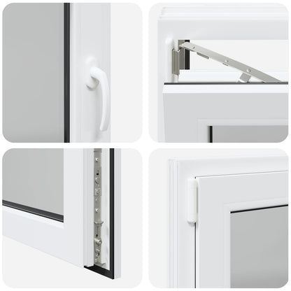 Finestra per Soffitta RISOR 80 x 70 cm PVC e Vetro Bianco | homemem39