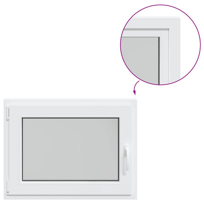 Finestra per Soffitta RISOR 80 x 70 cm PVC e Vetro Bianco | homemem39