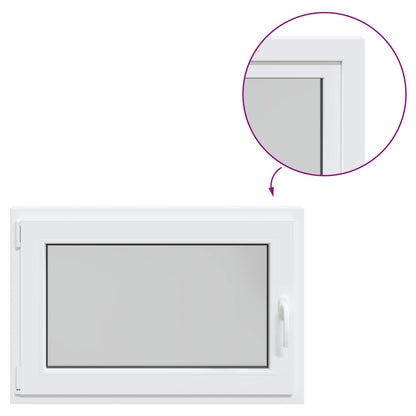 Finestra per Soffitta RISOR 90 x 60 cm PVC e Vetro Bianco | homemem39
