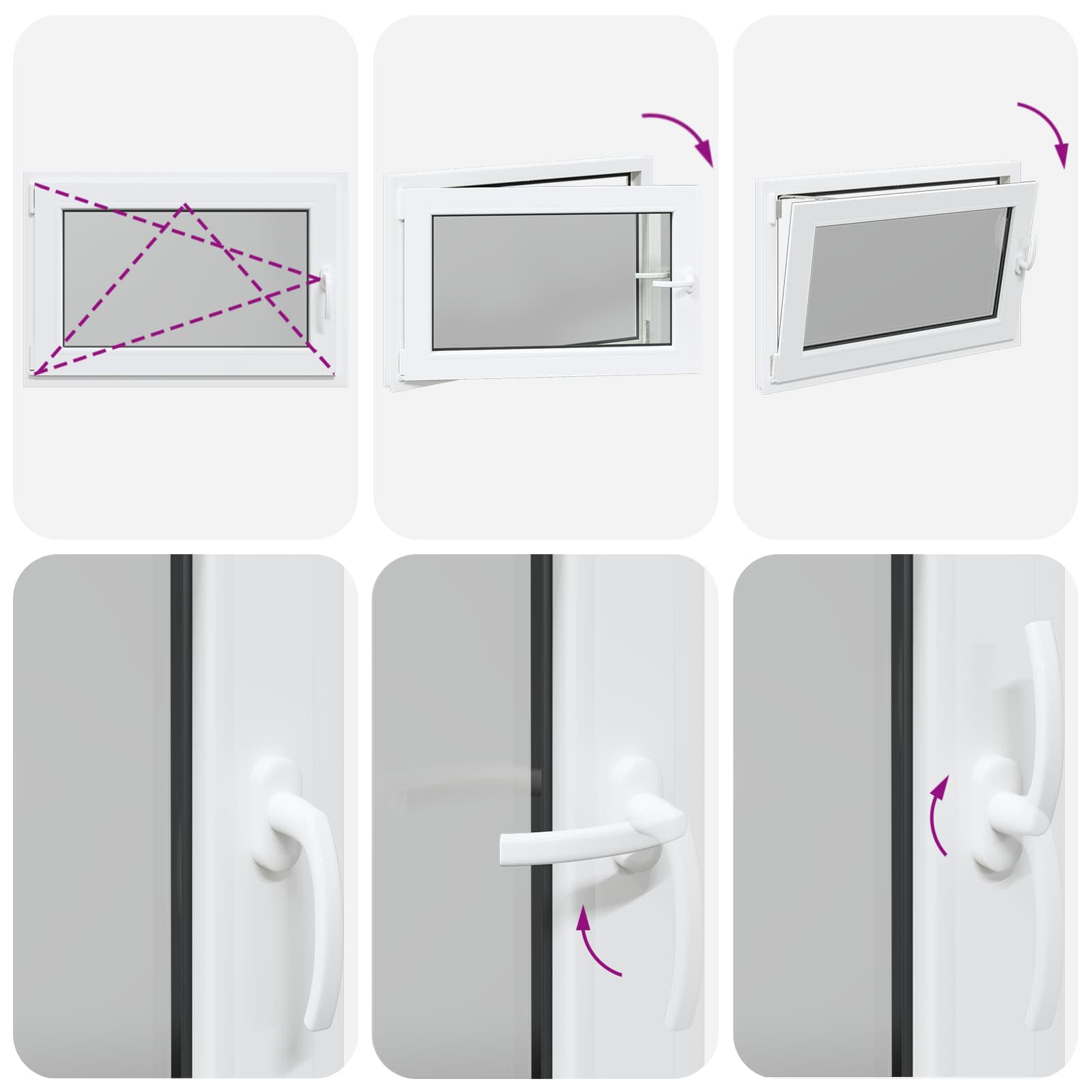 Finestra per Soffitta RISOR 90 x 60 cm PVC e Vetro Bianco | homemem39