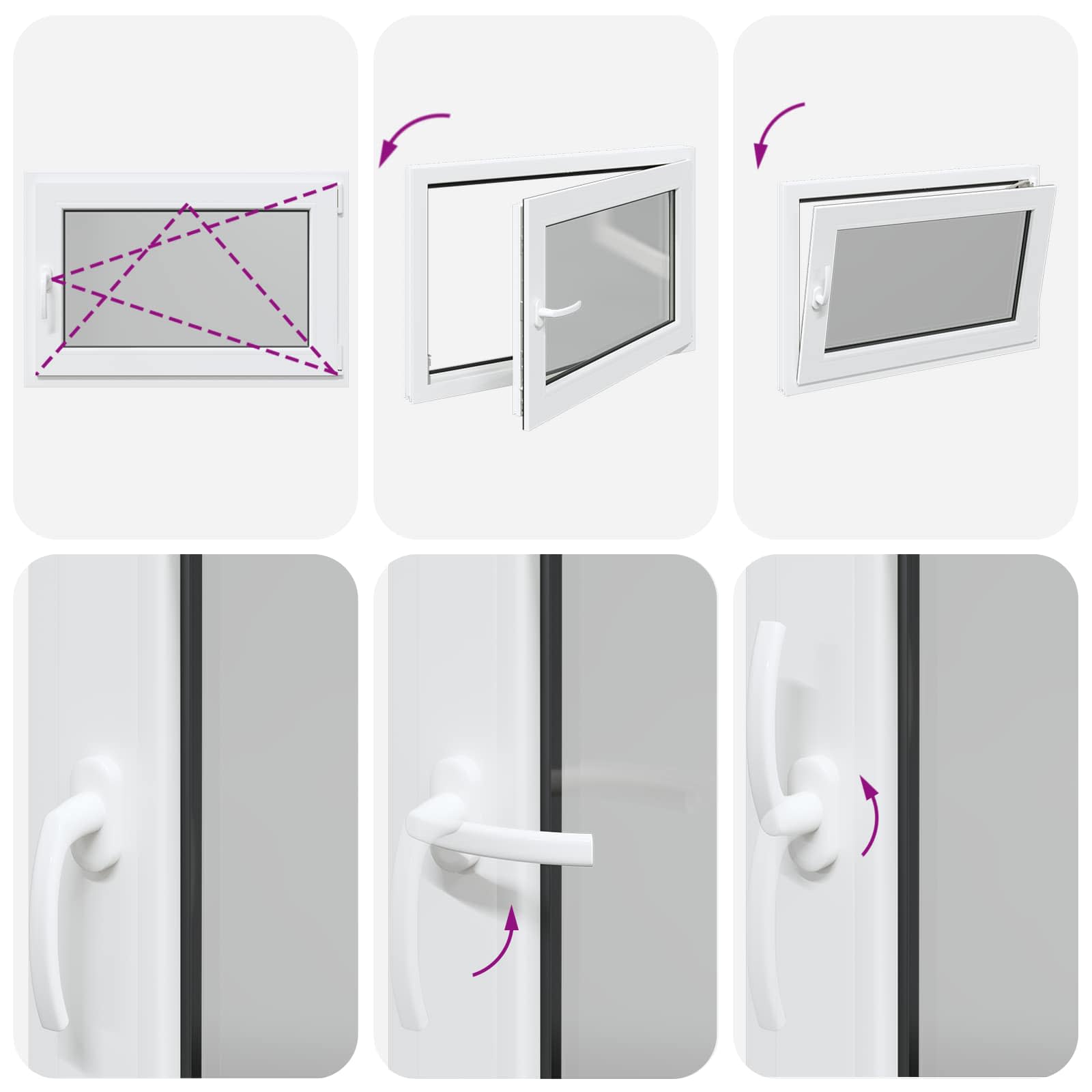 Finestra per Soffitta RISOR 90 x 70 cm PVC e Vetro Bianco | homemem39