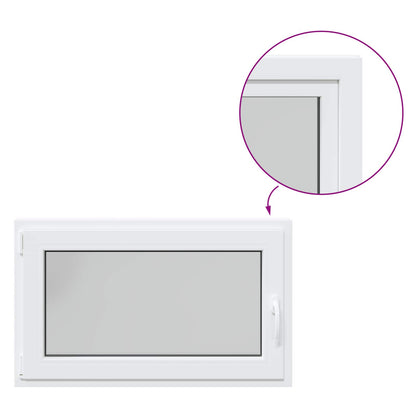 Finestra per Soffitta RISOR 100 x 60 cm PVC e Vetro Bianco | homemem39