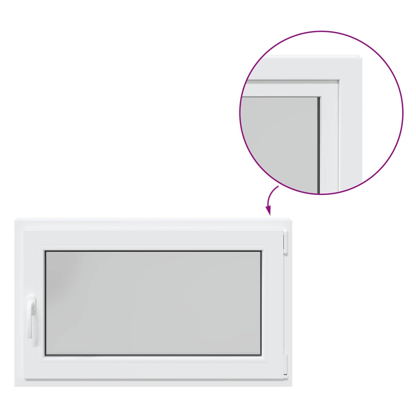 Finestra per Soffitta RISOR 100 x 70 cm PVC e Vetro Bianco | homemem39