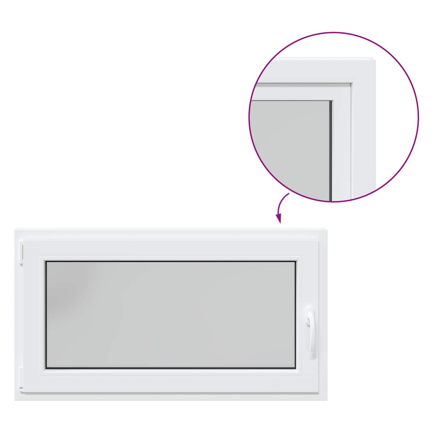 Finestra per Soffitta RISOR 110 x 50 cm PVC e Vetro Bianco | homemem39