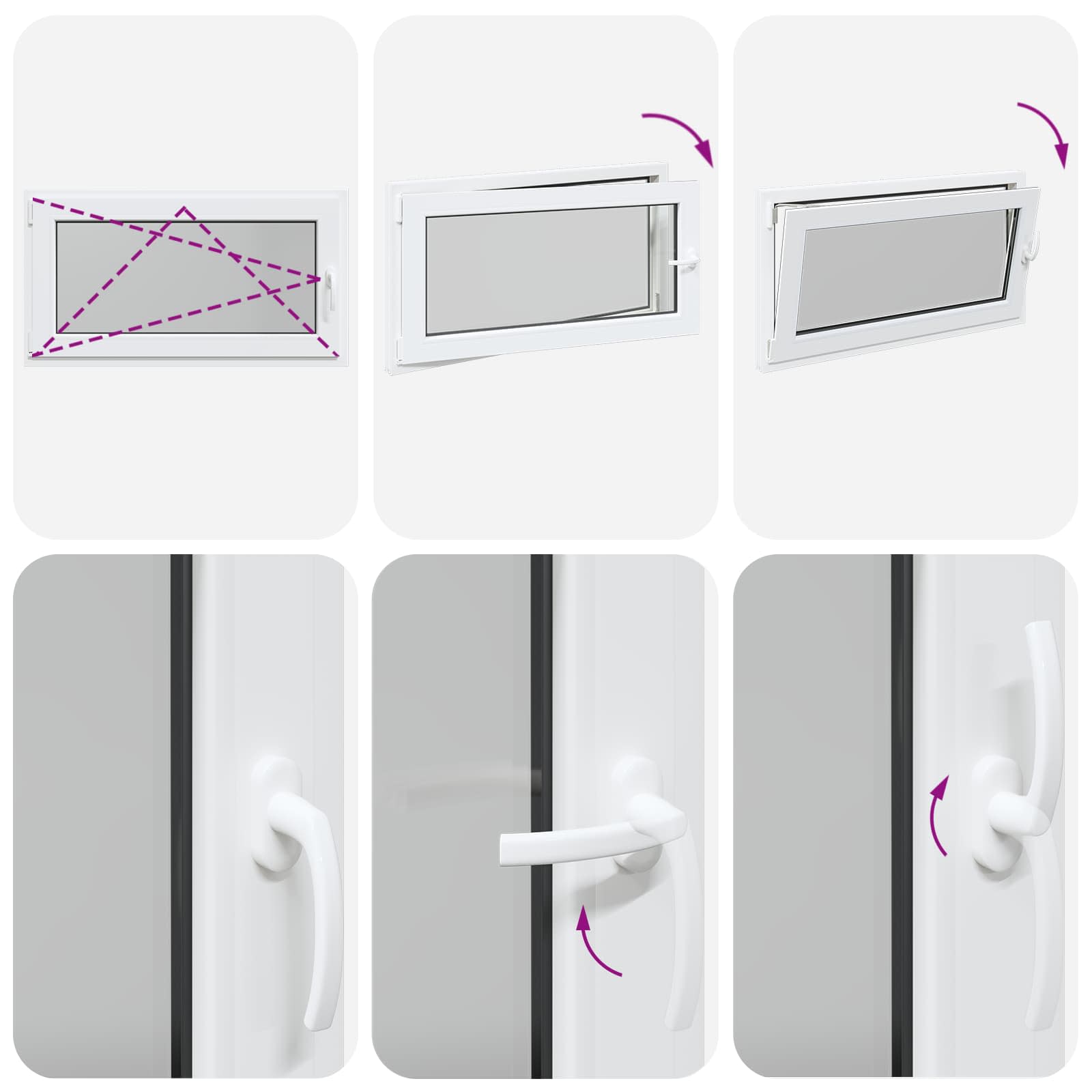 Finestra per Soffitta RISOR 110 x 50 cm PVC e Vetro Bianco | homemem39