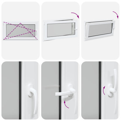Finestra per Soffitta RISOR 110 x 50 cm PVC e Vetro Bianco | homemem39