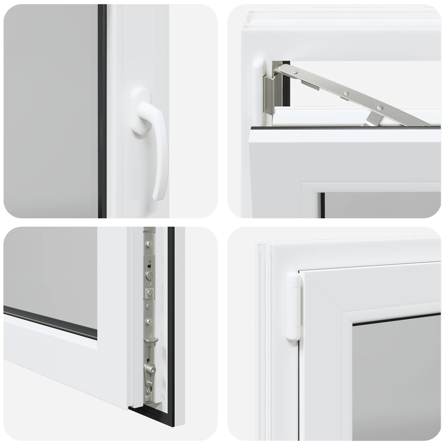Finestra per Soffitta RISOR 110 x 60 cm PVC e Vetro Bianco | homemem39