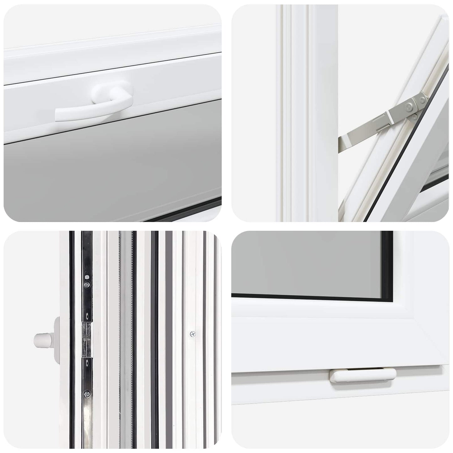 Finestra per Soffitta RISOR 80 x 40 cm PVC e Vetro Bianco | homemem39