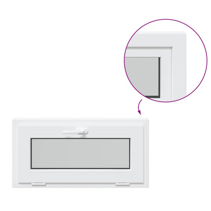 Finestra per Soffitta RISOR 80 x 40 cm PVC e Vetro Bianco | homemem39