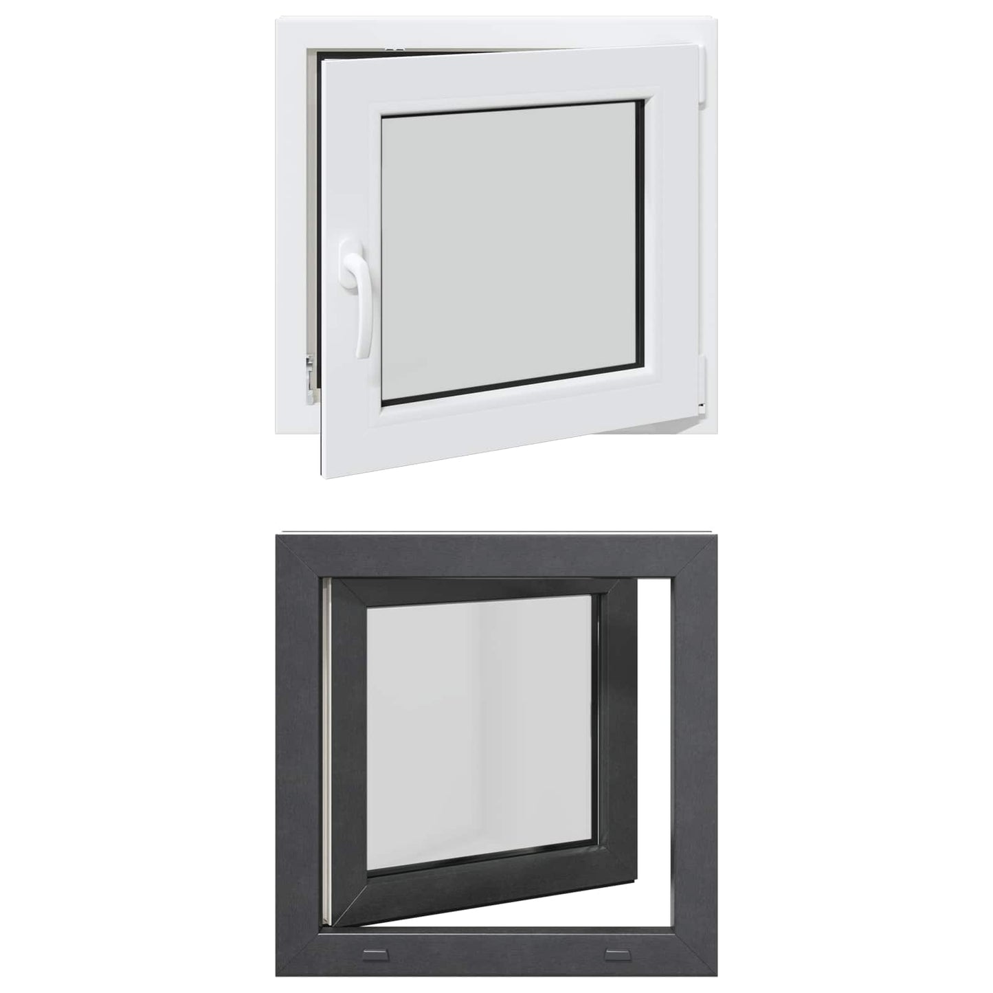 Finestra per Soffitta RISOR 50 x 50 cm PVC e Vetro Antracite | homemem39