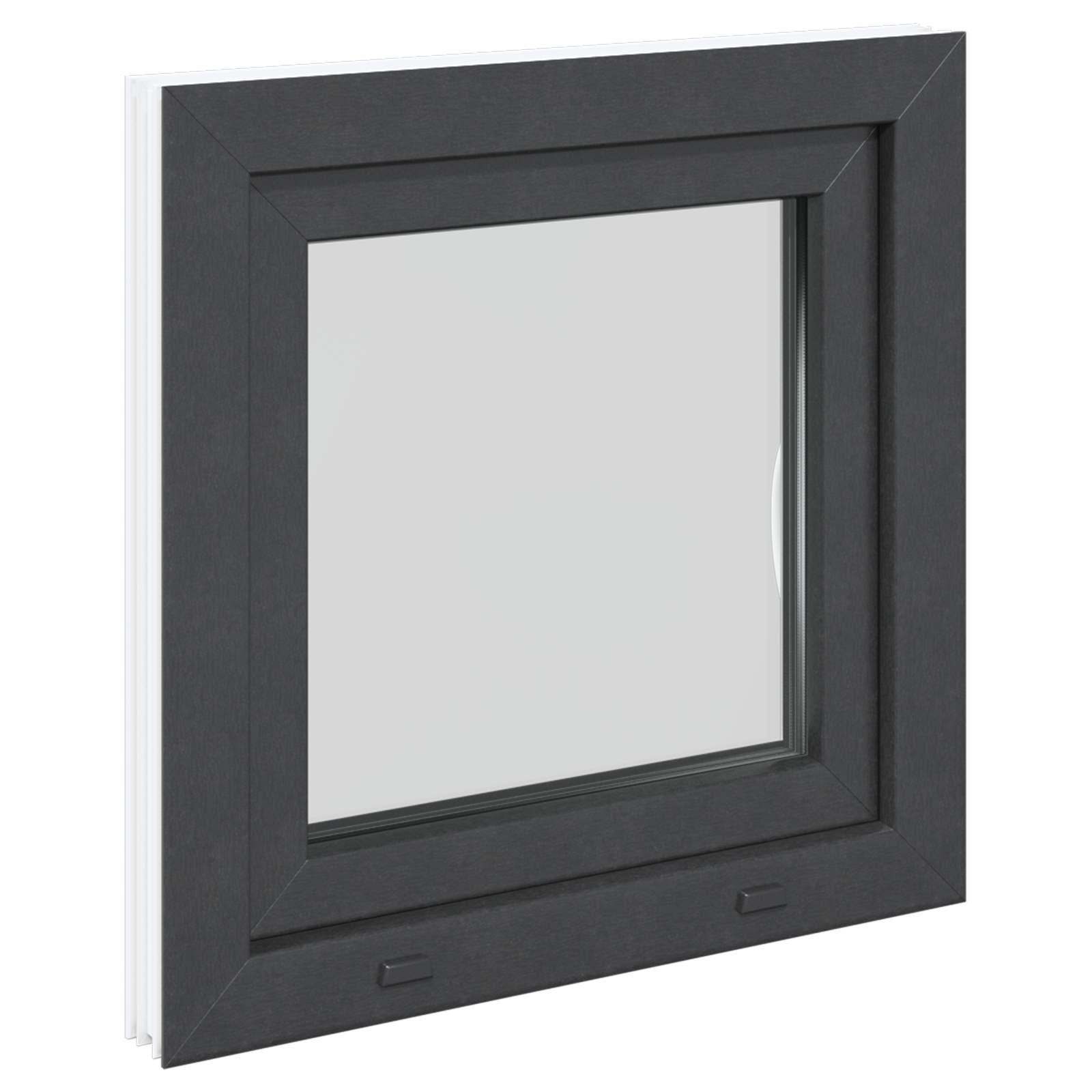 Finestra per Soffitta RISOR 50 x 50 cm PVC e Vetro Antracite | homemem39