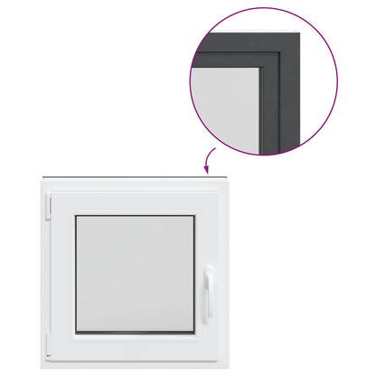 Finestra per Soffitta RISOR 50 x 50 cm PVC e Vetro Antracite | homemem39