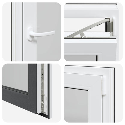 Finestra per Soffitta RISOR 50 x 75 cm PVC e Vetro Antracite | homemem39