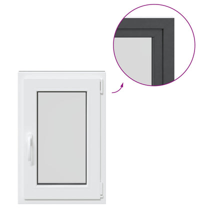 Finestra per Soffitta RISOR 50 x 75 cm PVC e Vetro Antracite | homemem39