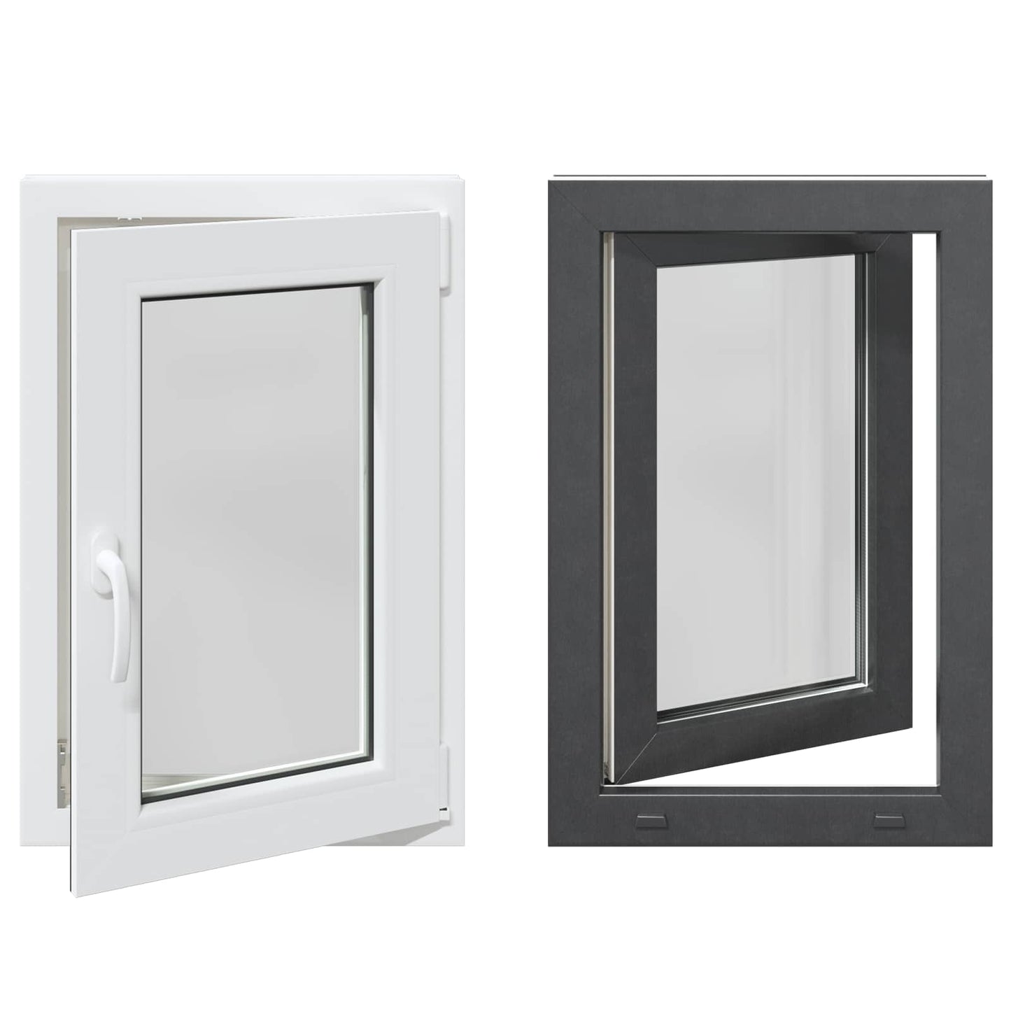 Finestra per Soffitta RISOR 50 x 75 cm PVC e Vetro Antracite | homemem39