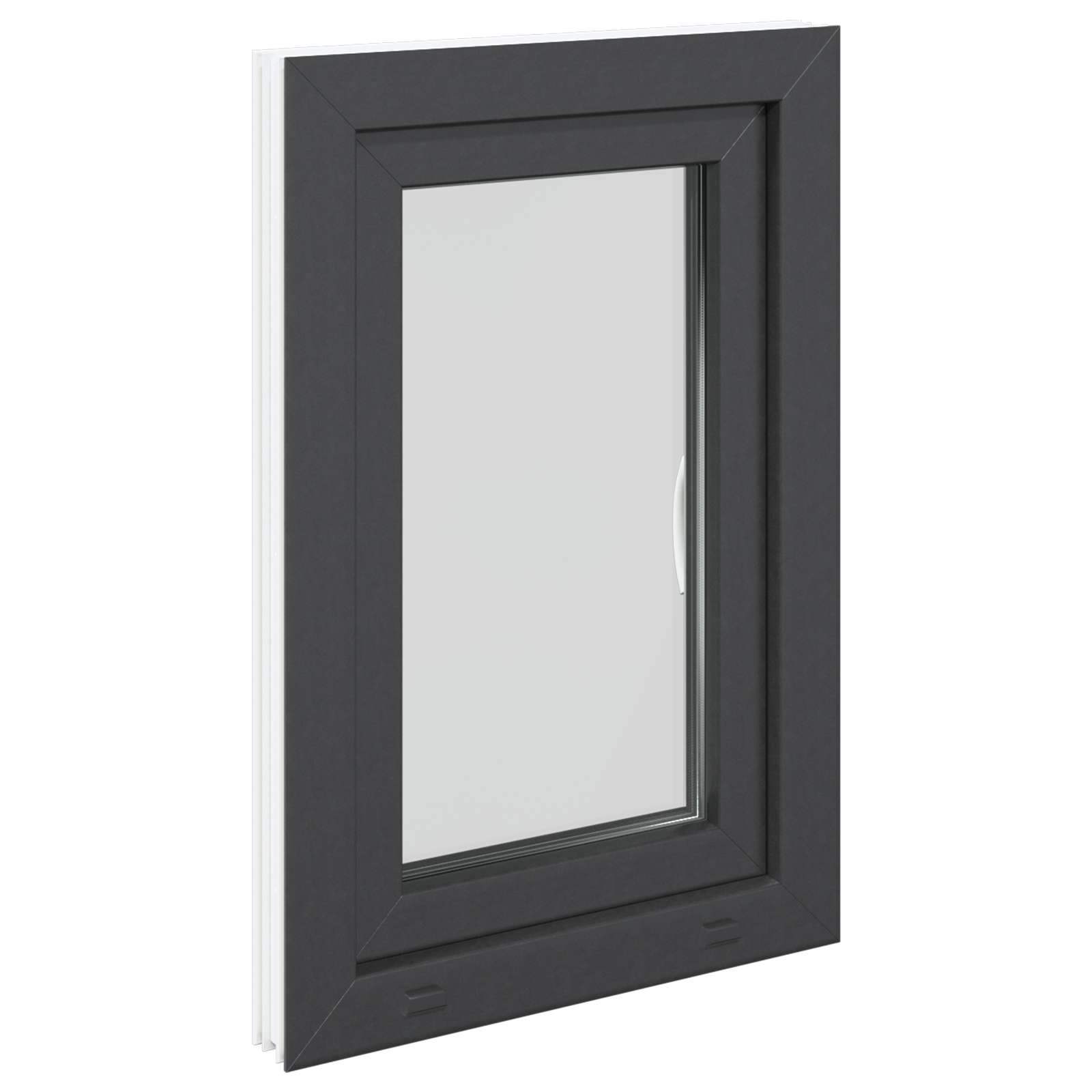 Finestra per Soffitta RISOR 50 x 75 cm PVC e Vetro Antracite | homemem39