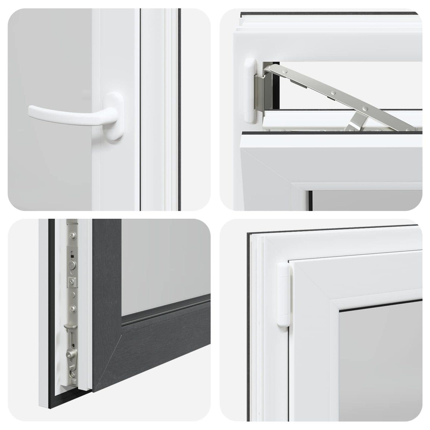 Finestra per Soffitta RISOR 50 x 75 cm PVC e Vetro Antracite | homemem39