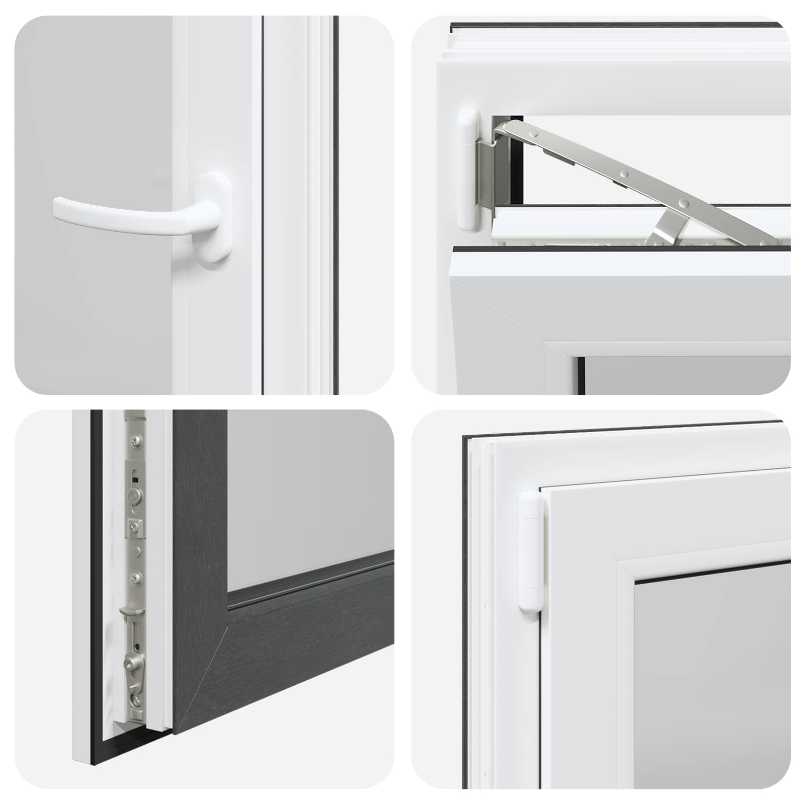 Finestra per Soffitta RISOR 50 x 75 cm PVC e Vetro Antracite | homemem39
