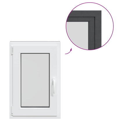Finestra per Soffitta RISOR 50 x 75 cm PVC e Vetro Antracite | homemem39