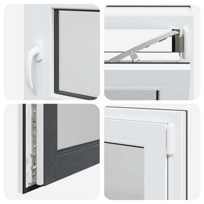 Finestra per Soffitta RISOR 60 x 60 cm PVC e Vetro Antracite | homemem39