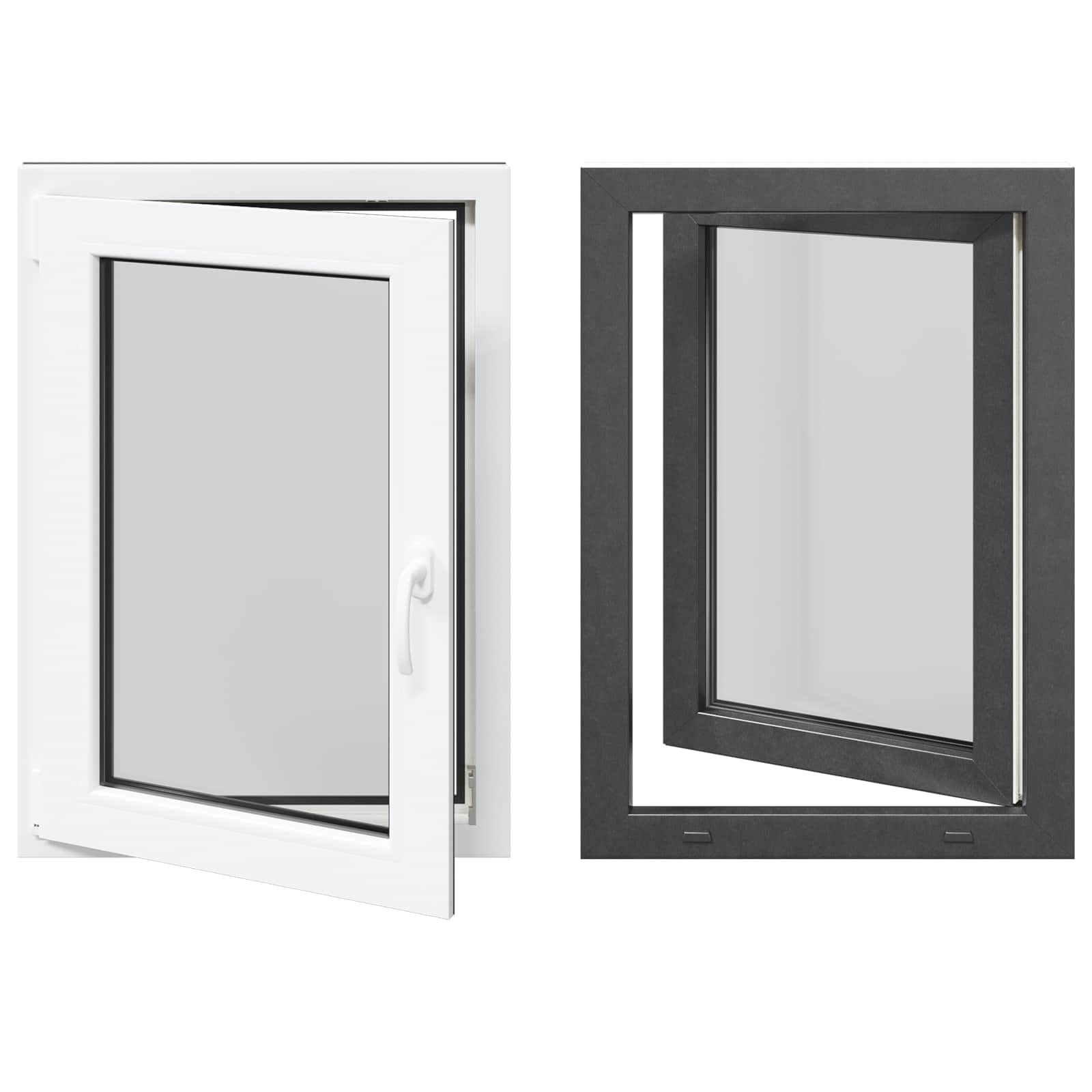 Finestra per Soffitta RISOR 60 x 80 cm PVC e Vetro Antracite | homemem39