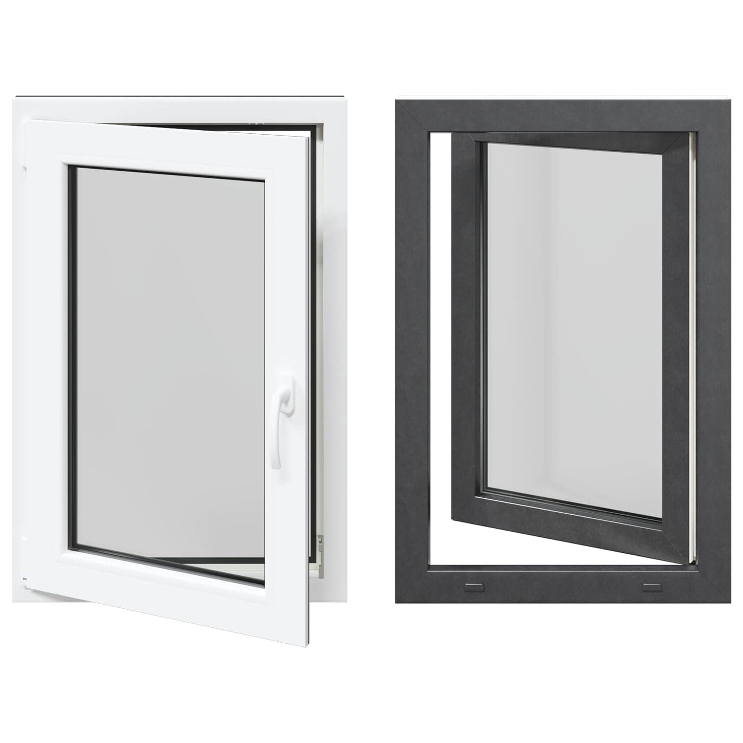 Finestra per Soffitta RISOR 60 x 80 cm PVC e Vetro Antracite | homemem39