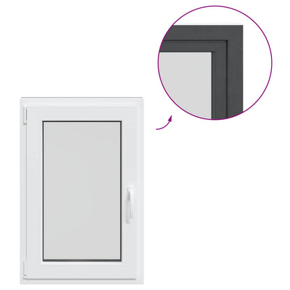 Finestra per Soffitta RISOR 60 x 90 cm PVC e Vetro Antracite | homemem39