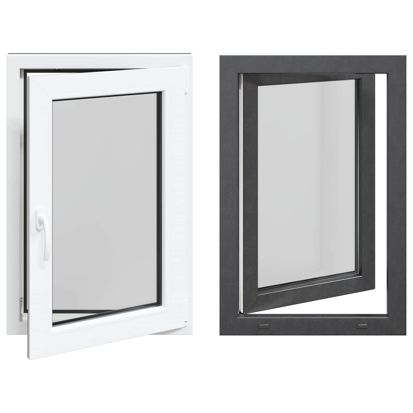 Finestra per Soffitta RISOR 60 x 90 cm PVC e Vetro Antracite | homemem39
