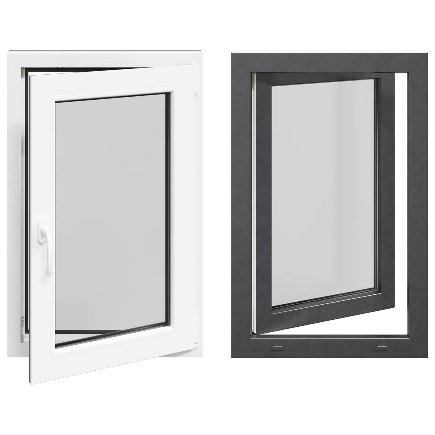 Finestra per Soffitta RISOR 60 x 100 cm PVC e Vetro Antracite | homemem39