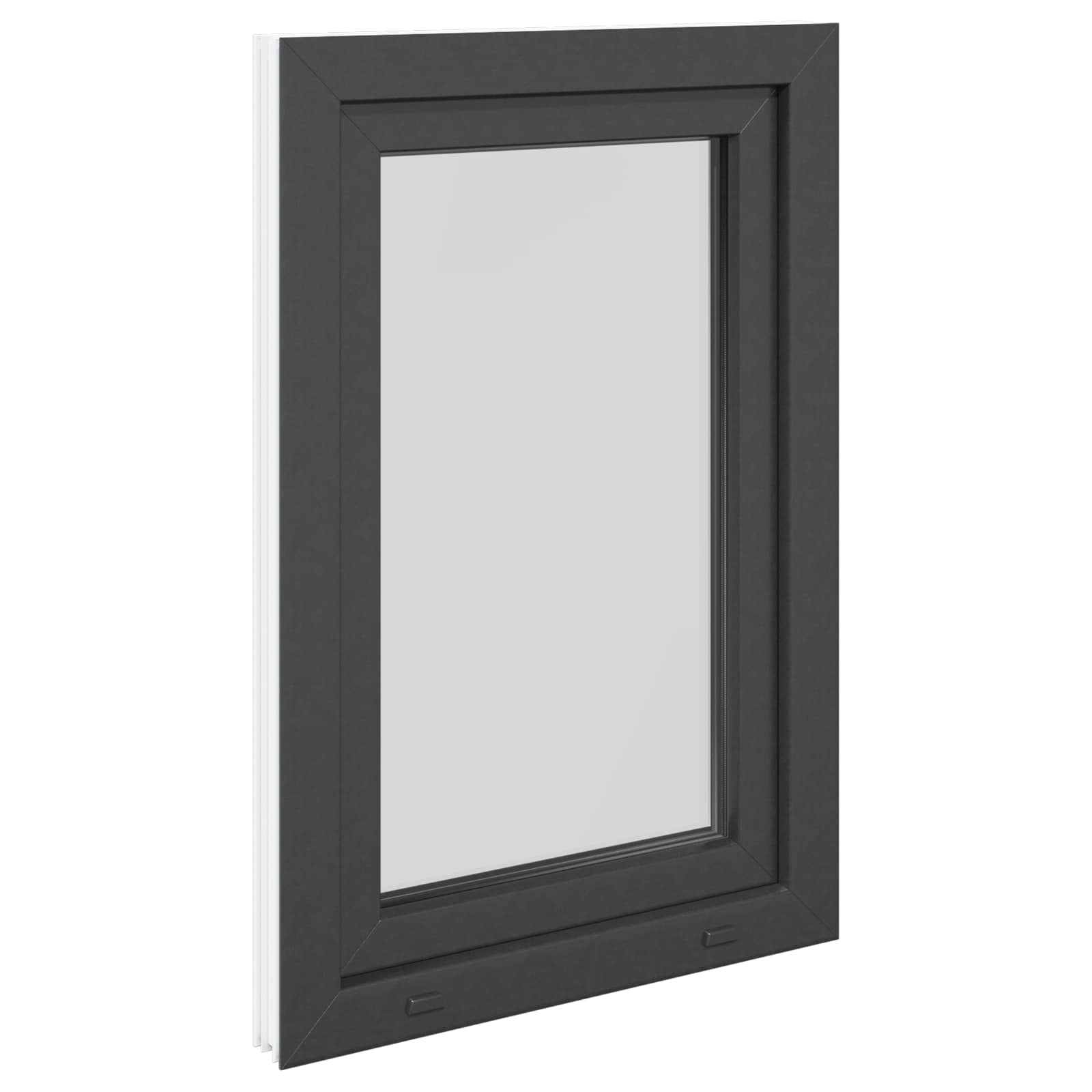 Finestra per Soffitta RISOR 60 x 100 cm PVC e Vetro Antracite | homemem39