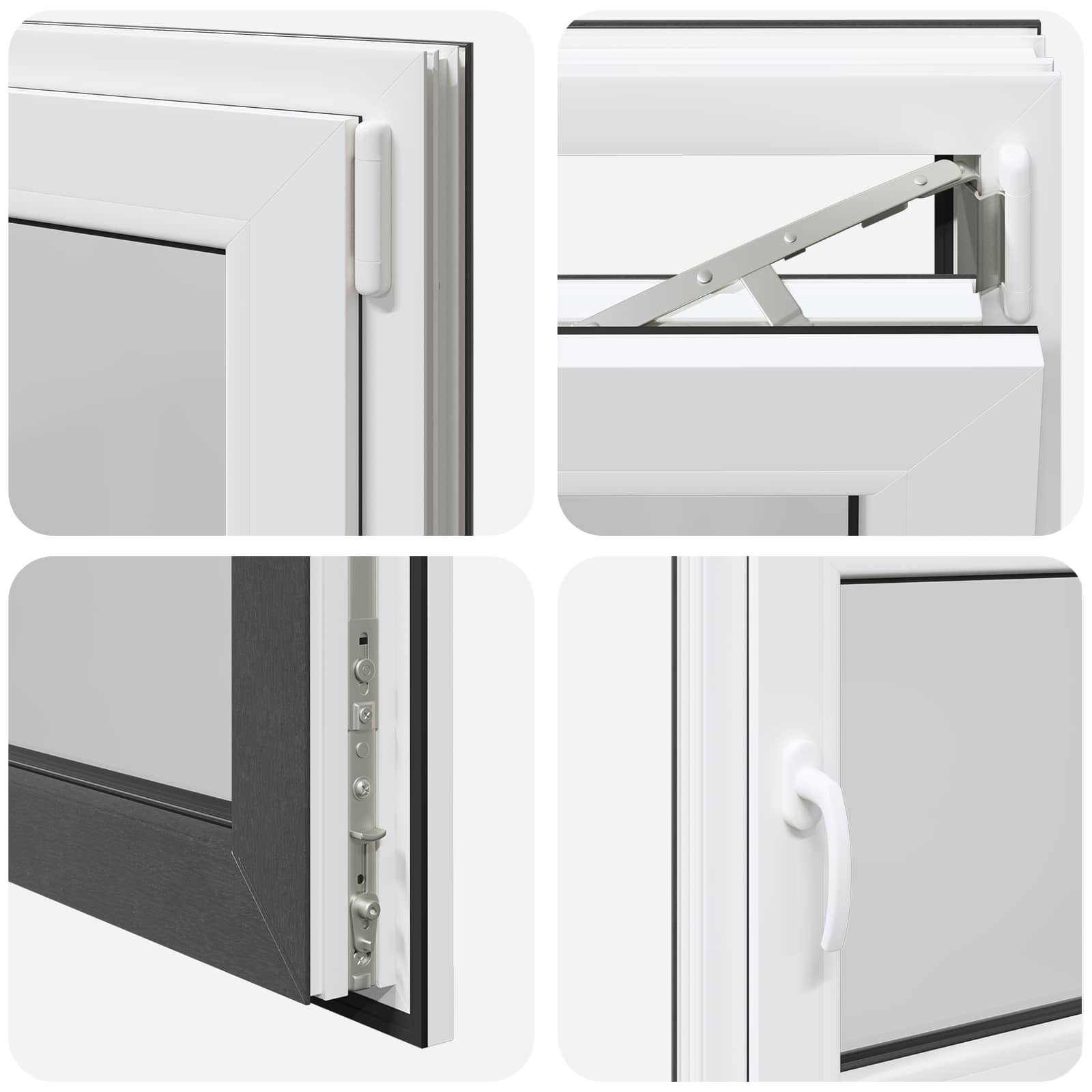 Finestra per Soffitta RISOR 60 x 100 cm PVC e Vetro Antracite | homemem39