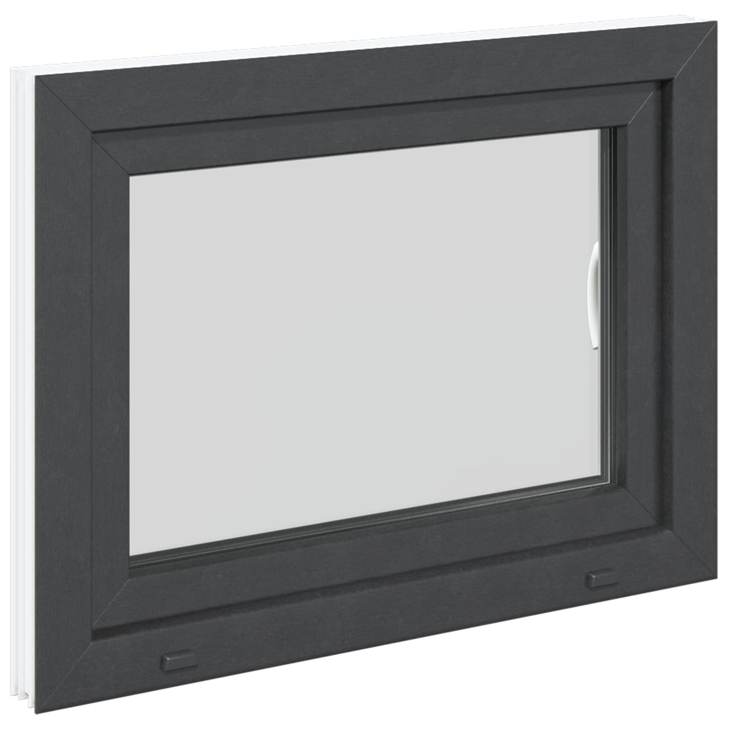 Finestra per Soffitta RISOR 60 x 100 cm PVC e Vetro Antracite | homemem39