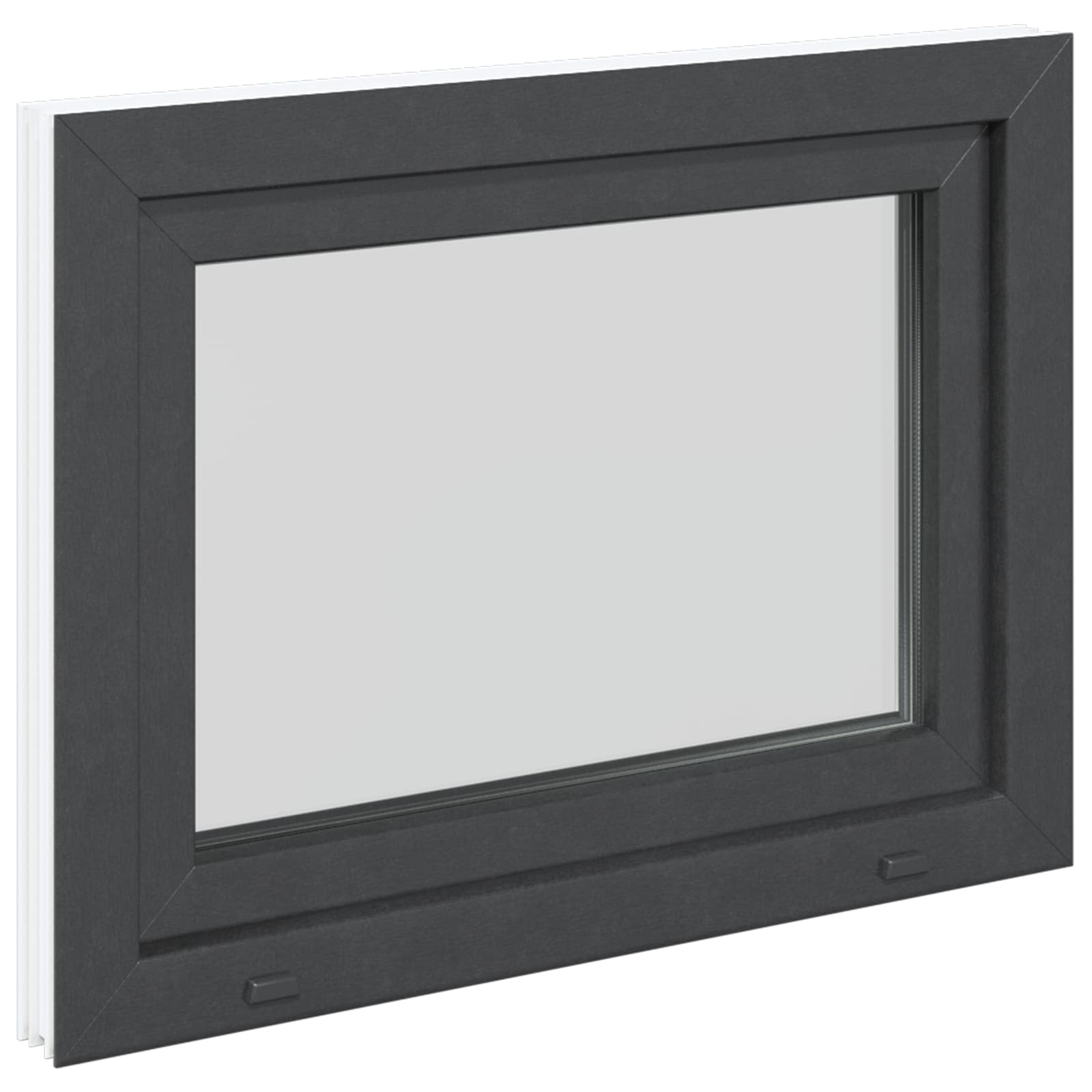 Finestra per Soffitta RISOR 80 x 50 cm PVC e Vetro Antracite | homemem39