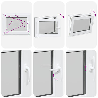 Finestra per Soffitta RISOR 80 x 50 cm PVC e Vetro Antracite | homemem39