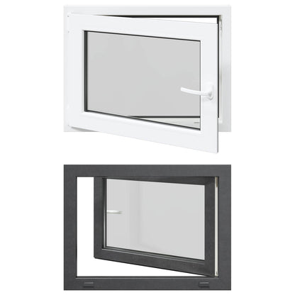 Finestra per Soffitta RISOR 80 x 60 cm PVC e Vetro Antracite | homemem39