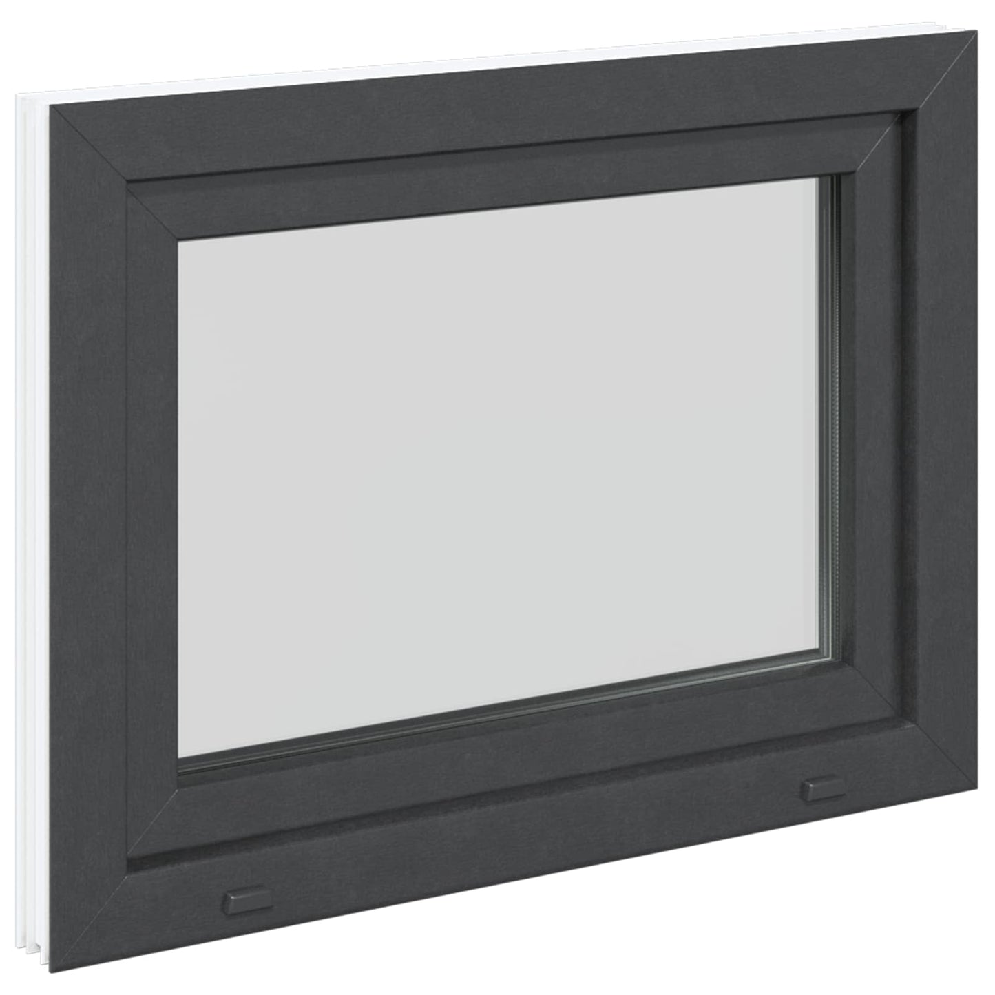 Finestra per Soffitta RISOR 80 x 60 cm PVC e Vetro Antracite | homemem39