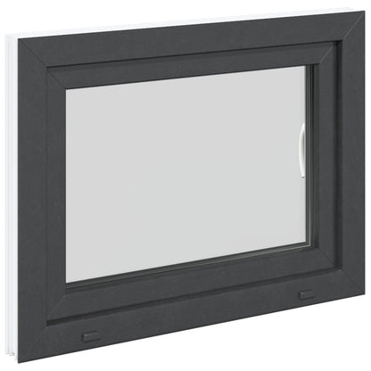 Finestra per Soffitta RISOR 80 x 60 cm PVC e Vetro Antracite | homemem39