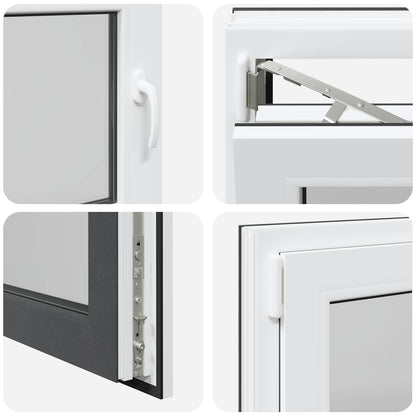 Finestra per Soffitta RISOR 80 x 70 cm PVC e Vetro Antracite | homemem39