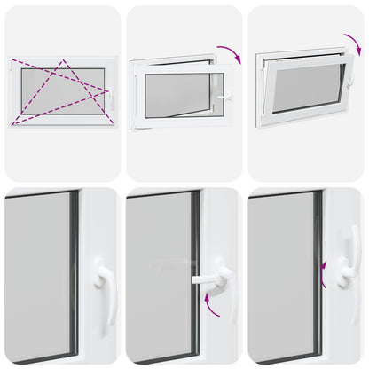 Finestra per Soffitta RISOR 90 x 50 cm PVC e Vetro Antracite | homemem39