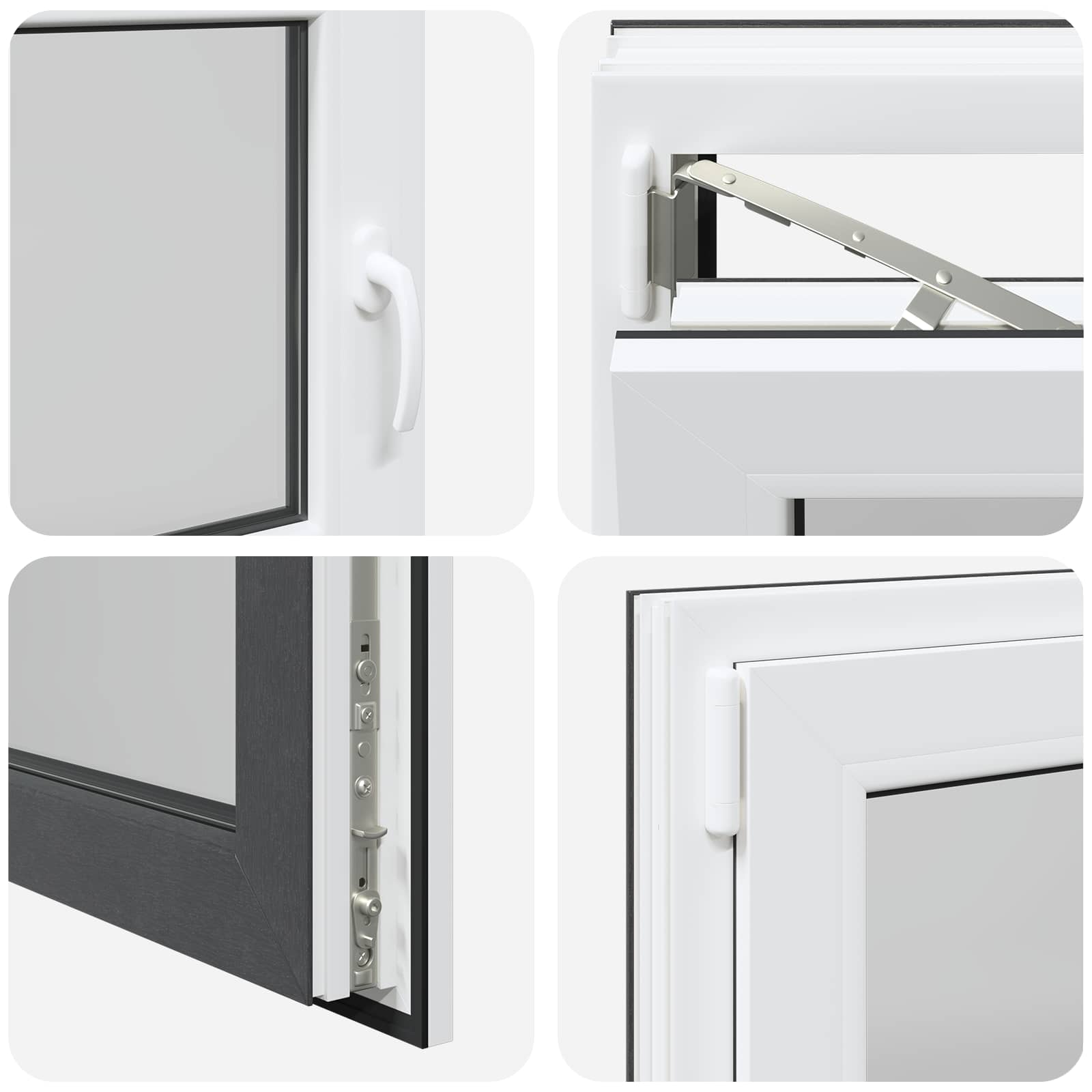 Finestra per Soffitta RISOR 90 x 70 cm PVC e Vetro Antracite | homemem39