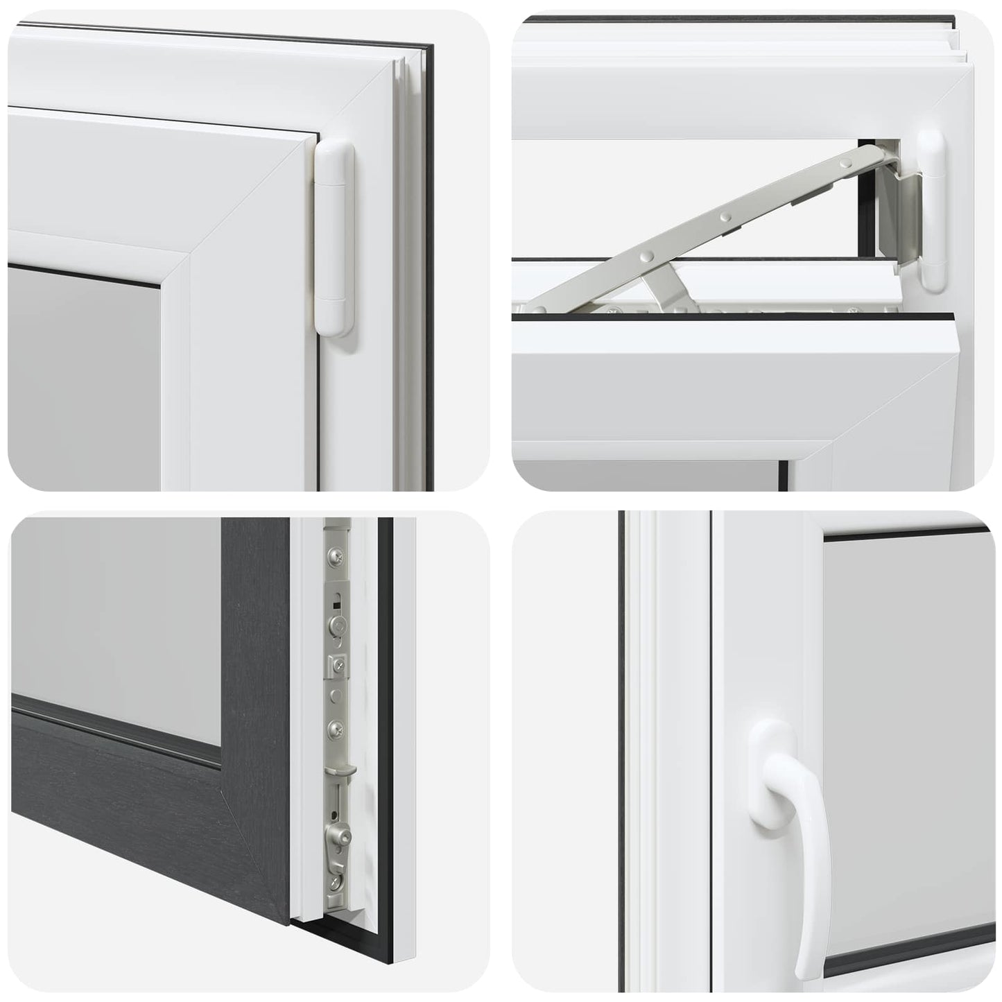 Finestra per Soffitta RISOR 100 x 50 cm PVC e Vetro Antracite | homemem39