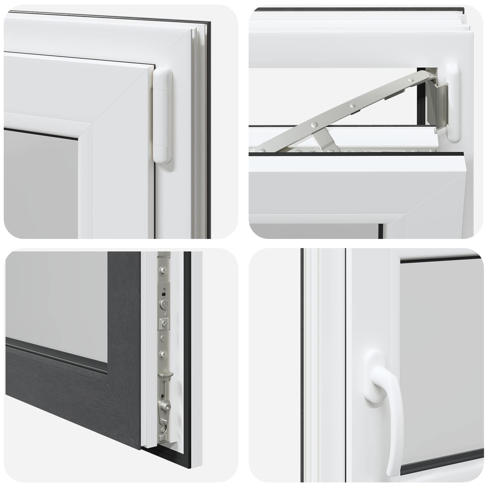 Finestra per Soffitta RISOR 100 x 50 cm PVC e Vetro Antracite | homemem39