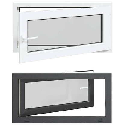 Finestra per Soffitta RISOR 100 x 50 cm PVC e Vetro Antracite | homemem39
